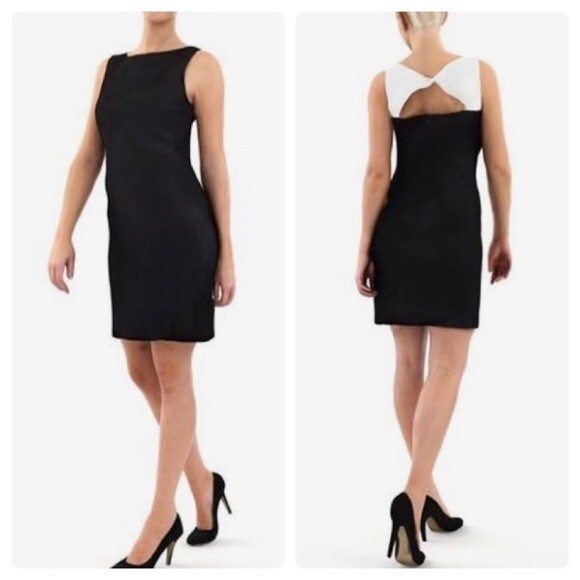 H&M black and white cutout sheath dress size 10 - Picture 1 of 10